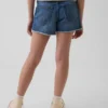 Çocuklar İçin Alçak Bel, Ultra Yumuşak Stride Denim Şortlar