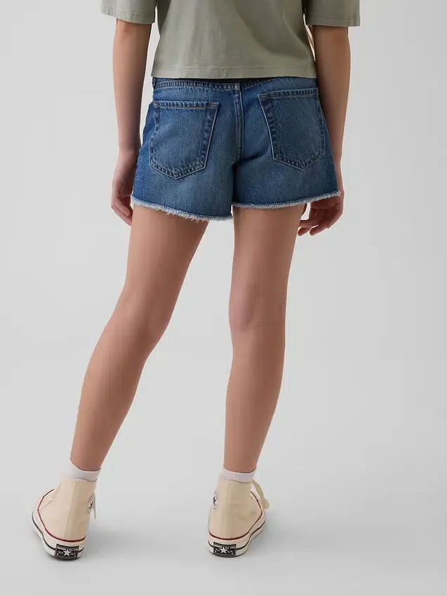 Çocuklar İçin Alçak Bel, Ultra Yumuşak Stride Denim Şortlar