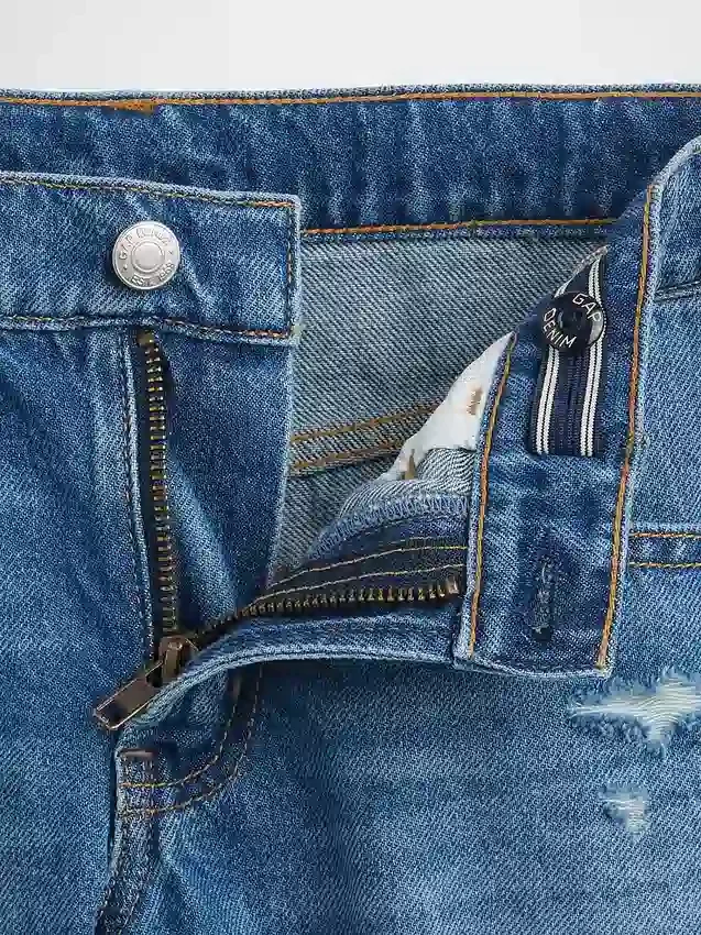 Çocuklar İçin Alçak Bel, Ultra Yumuşak Stride Denim Şortlar