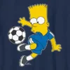 Çocuklar İçin Bart Simpson Futbol Desenli Tişört