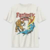 Çocuklar İçin Fantastik Dörtlü Vintage Grafik Tişört