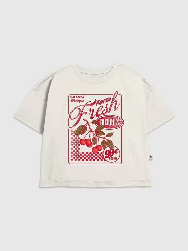 Çocuklar İçin Farm Fresh Cherries Grafikli Tişört