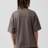 Çocuklar İçin File Oversized Grafikli Jersey Tişört