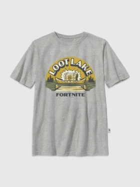 Çocuklar İçin Fortnite Loot Lake Desenli Tişört