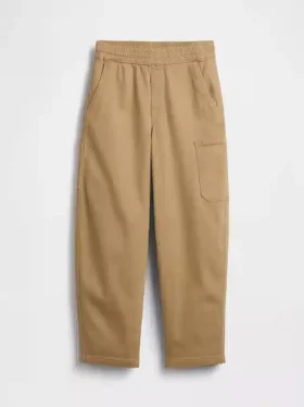 Çocuklar İçin Fırçalanmış Kargo Bol Kesim Dar Paça Pantolon