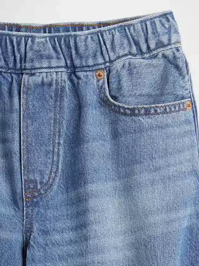 Çocuklar İçin Geniş Kesim Daralan Paça Jean'ler