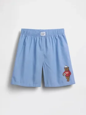 Çocuklar İçin Geri Dönüştürülmüş Boxer Pijama Şortu