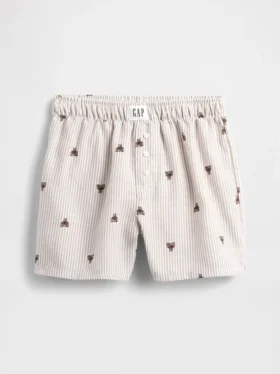 Çocuklar İçin Geri Dönüştürülmüş Flanel Pijama Şortları