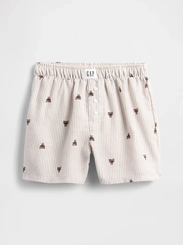 Çocuklar İçin Geri Dönüştürülmüş Flanel Pijama Şortları