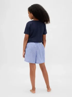 Çocuklar İçin Geri Dönüştürülmüş Flanel Pijama Şortları