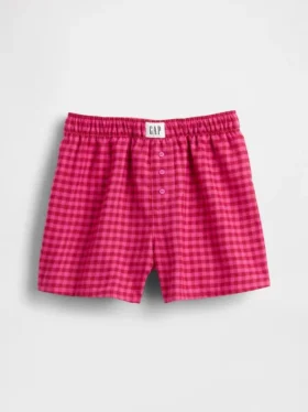 Çocuklar İçin Geri Dönüştürülmüş Flanel Pijama Şortları