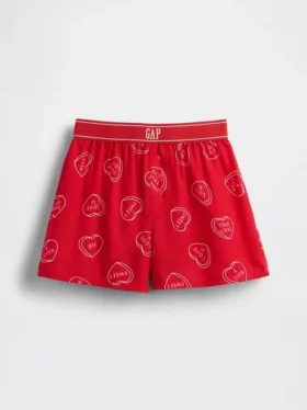 Çocuklar İçin Geri Dönüştürülmüş Flanel Pijama Şortları