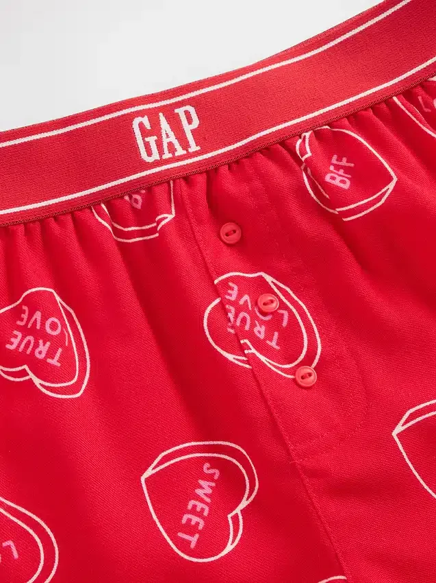 Çocuklar İçin Geri Dönüştürülmüş Flanel Pijama Şortları