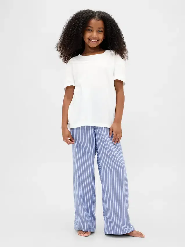 Çocuklar İçin Geri Dönüştürülmüş Flanel Pijama Pantolonu