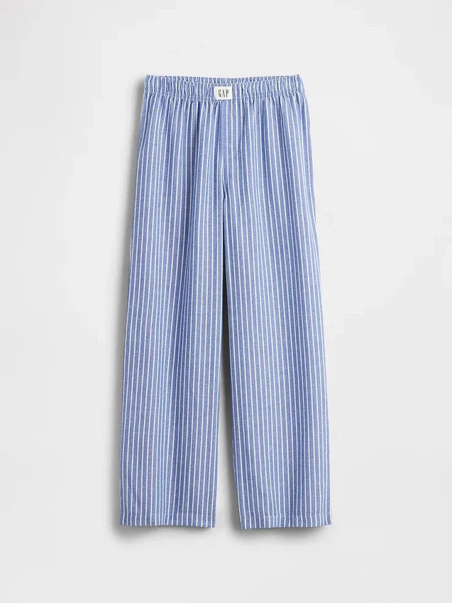 Çocuklar İçin Geri Dönüştürülmüş Flanel Pijama Pantolonu