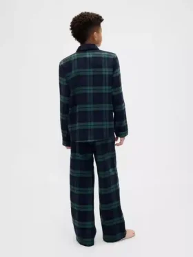 Çocuklar İçin Geri Dönüştürülmüş Flanel Pijama Seti