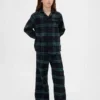 Çocuklar İçin Geri Dönüştürülmüş Flanel Pijama Seti