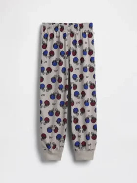 Çocuklar İçin Geri Dönüştürülmüş Futbol Logolu Pijama Jogger Pantolon