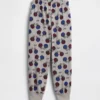 Çocuklar İçin Geri Dönüştürülmüş Futbol Logolu Pijama Jogger Pantolon
