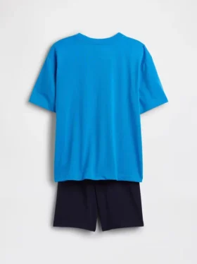 Çocuklar İçin Geri Dönüştürülmüş Oversized Futbol Pijama Şortlar Seti