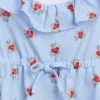 Çocuklar İçin Geri Dönüştürülmüş Pijama Fırfırlı Cami ve Şortlar Seti