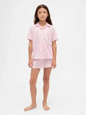 Çocuklar İçin Geri Dönüştürülmüş Pijama Şortlar Seti