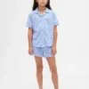 Çocuklar İçin Geri Dönüştürülmüş Pijama Şortlar Seti