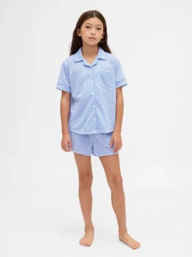 Çocuklar İçin Geri Dönüştürülmüş Pijama Şortlar Seti