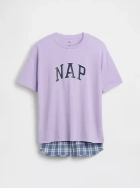 Çocuklar İçin Geri Dönüştürülmüş Pijama Şortlar Seti