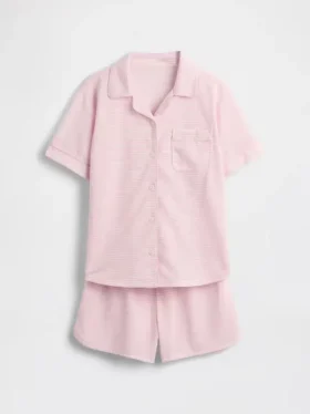 Çocuklar İçin Geri Dönüştürülmüş Pijama Şortlar Seti