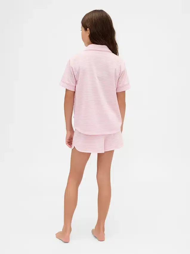 Çocuklar İçin Geri Dönüştürülmüş Pijama Şortlar Seti