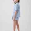 Çocuklar İçin Geri Dönüştürülmüş Pijama Şortlar Seti