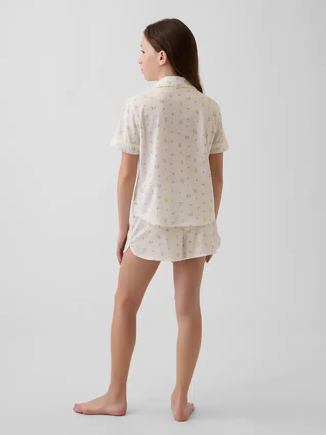 Çocuklar İçin Geri Dönüştürülmüş Pijama Şortlar Seti