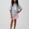 Çocuklar İçin Geri Dönüştürülmüş Pointelle Pijama Şortu