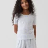 Çocuklar İçin Geri Dönüştürülmüş Pointelle Pijama Şortu
