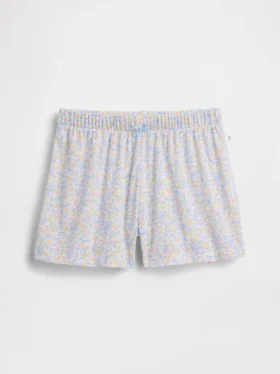 Çocuklar İçin Geri Dönüştürülmüş Pointelle Pijama Şortu