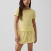 Çocuklar İçin Geri Dönüştürülmüş Pointelle Pijama Tişörtü