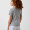 Çocuklar İçin Geri Dönüştürülmüş Pointelle Pijama Tişörtü