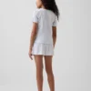 Çocuklar İçin Geri Dönüştürülmüş Pointelle Pijama Tişörtü