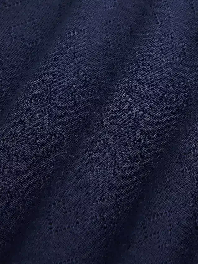 Çocuklar İçin Geri Dönüştürülmüş Pointelle Pijama Tişörtü