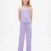 Çocuklar İçin Geri Dönüştürülmüş Pointelle Tank Pijama Seti