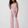 Çocuklar İçin Geri Dönüştürülmüş Pointelle Tank Pijama Seti