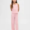 Çocuklar İçin Geri Dönüştürülmüş Pointelle Tank Pijama Seti