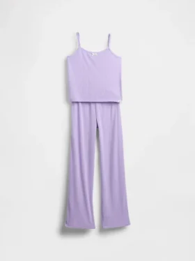 Çocuklar İçin Geri Dönüştürülmüş Pointelle Tank Pijama Seti