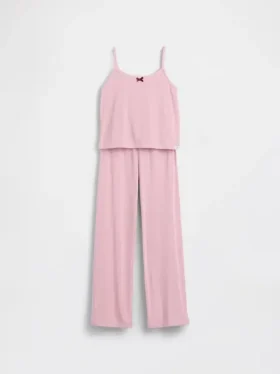 Çocuklar İçin Geri Dönüştürülmüş Pointelle Tank Pijama Seti