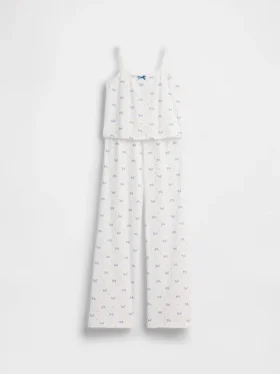 Çocuklar İçin Geri Dönüştürülmüş Pointelle Tank Pijama Seti