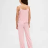 Çocuklar İçin Geri Dönüştürülmüş Pointelle Tank Pijama Seti