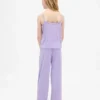 Çocuklar İçin Geri Dönüştürülmüş Pointelle Tank Pijama Seti