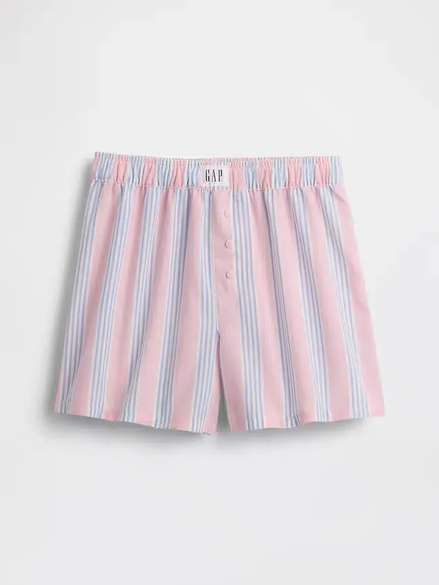 Çocuklar İçin Geri Dönüştürülmüş Poplin Pijama Şortları