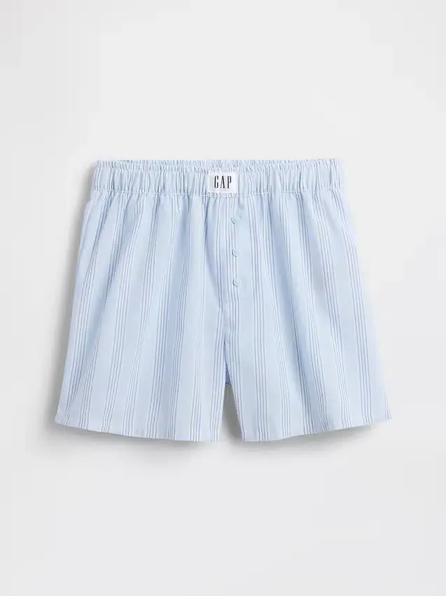 Çocuklar İçin Geri Dönüştürülmüş Poplin Pijama Şortları